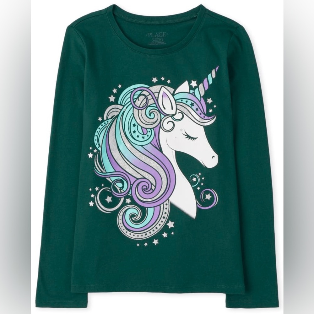 (4) -10/12- Long Sleeve Unicorn Graphic Tee Combo